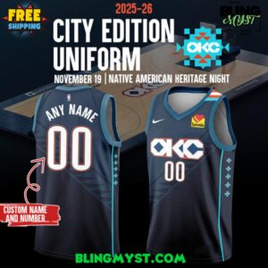 Oklahoma City Thunder 2025-26 City Edition Basketball Jersey