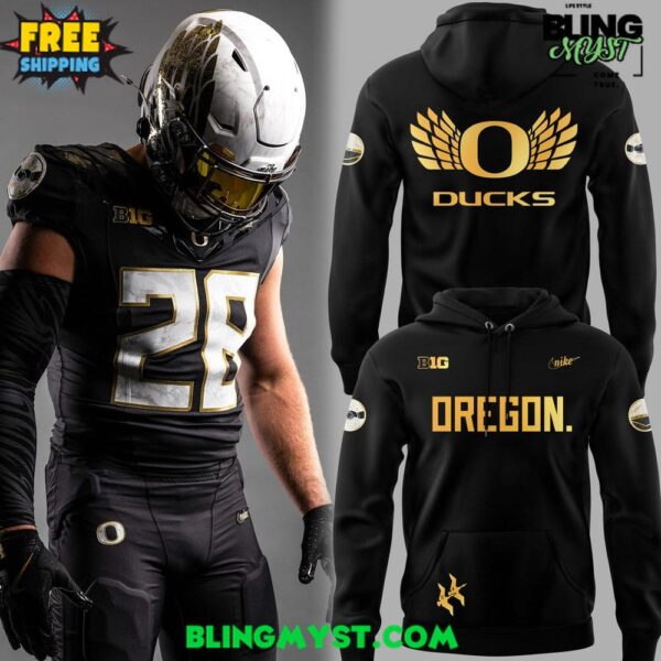 Oregon Ducks Shoe Duck 2025 Gold Hoodie