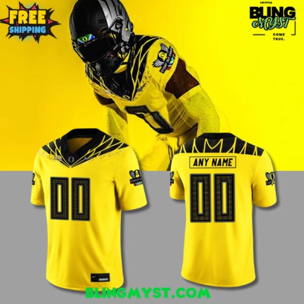 Oregon Ducks Stomp Out Cancer Limited Football Jersey