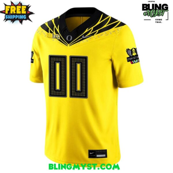 Oregon Ducks Stomp Out Cancer Limited Football Jersey