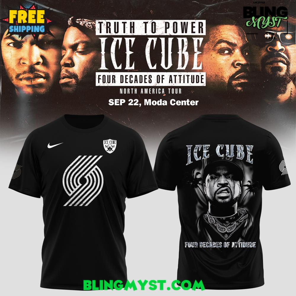 Portland Trail Blazers X Ice Cube Truth to Power – Four Decades of Attitude T-Shirt Portland Trail Blazers X Ice Cube Truth to Power – Four Decades of Attitude T-Shirt
