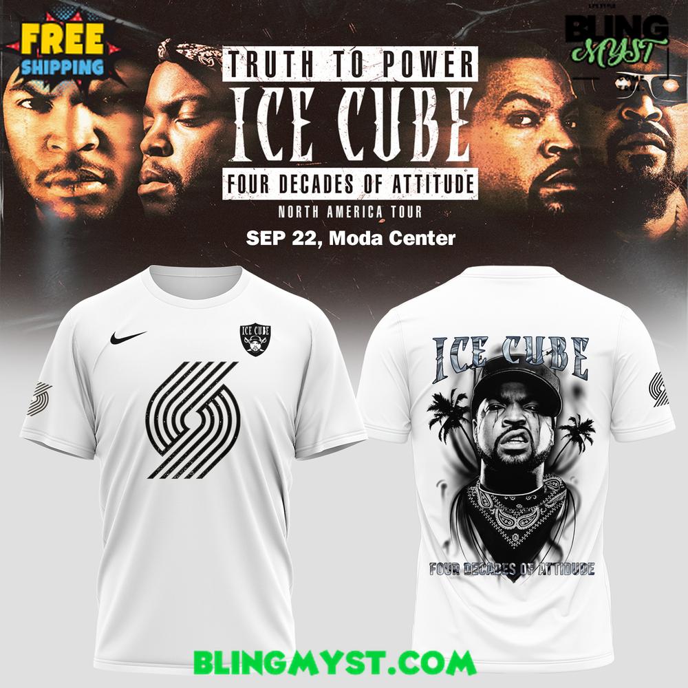 Portland Trail Blazers X Ice Cube Truth to Power – Four Decades of Attitude T-Shirt Portland Trail Blazers X Ice Cube Truth to Power – Four Decades of Attitude T-Shirt