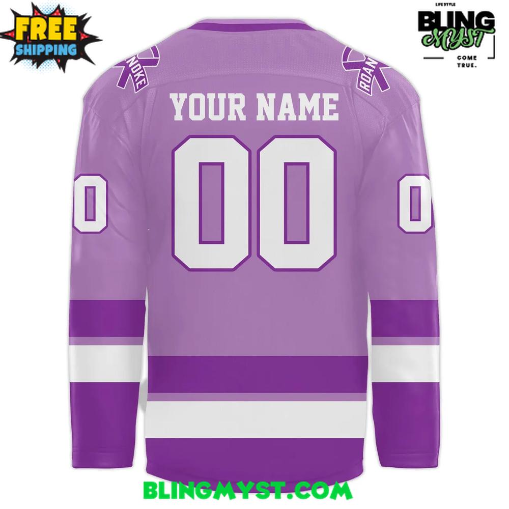 Roanoke Rail Yard Dawgs Stick it to Cancer 2025 Hockey Jersey Roanoke Rail Yard Dawgs Stick it to Cancer 2025 Hockey Jersey