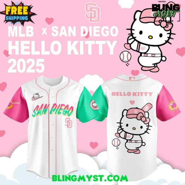 San Diego Padres Hello Kitty Limited Baseball Jersey