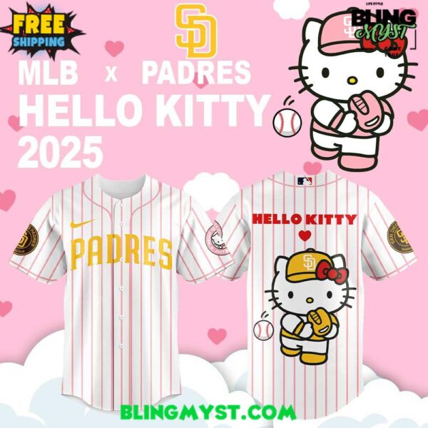 San Diego Padres Hello Kitty Limited Baseball Jersey