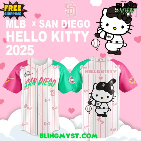 San Diego Padres Hello Kitty Limited Baseball Jersey