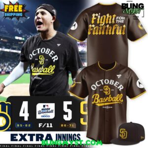 San Diego Padres October Baseball 2025 MLB Postseason Baseball Jersey