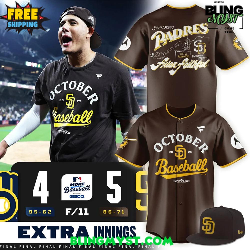 San Diego Padres October Baseball 2025 MLB Postseason Baseball Jersey San Diego Padres October Baseball 2025 MLB Postseason Baseball Jersey