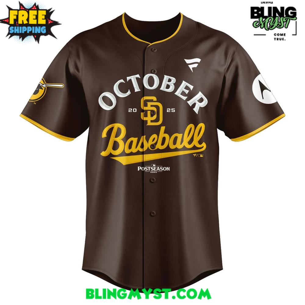 San Diego Padres October Baseball 2025 MLB Postseason Baseball Jersey San Diego Padres October Baseball 2025 MLB Postseason Baseball Jersey