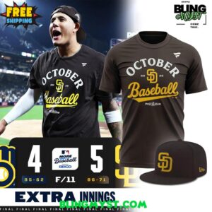 San Diego Padres October Baseball 2025 MLB Postseason T-Shirt