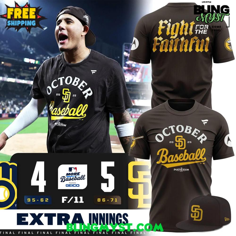 San Diego Padres October Baseball 2025 MLB Postseason T-Shirt San Diego Padres October Baseball 2025 MLB Postseason T-Shirt
