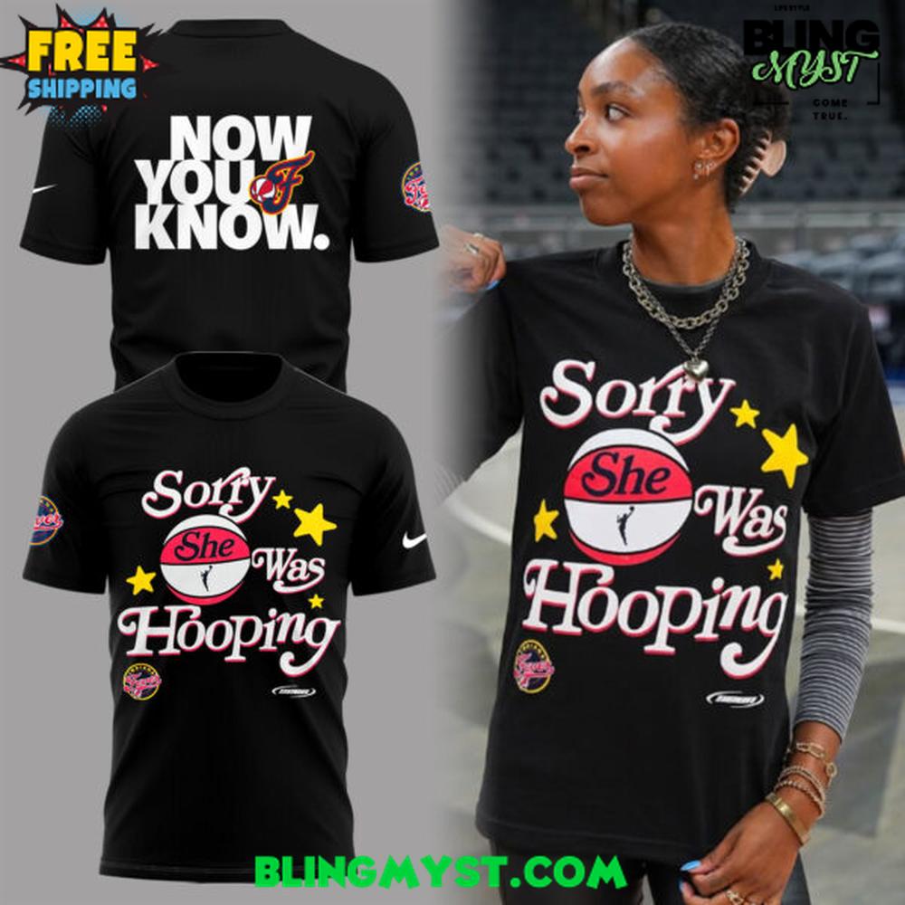 Sorry She Was Hooping Indiana Fever T-Shirt Sorry She Was Hooping Indiana Fever T-Shirt