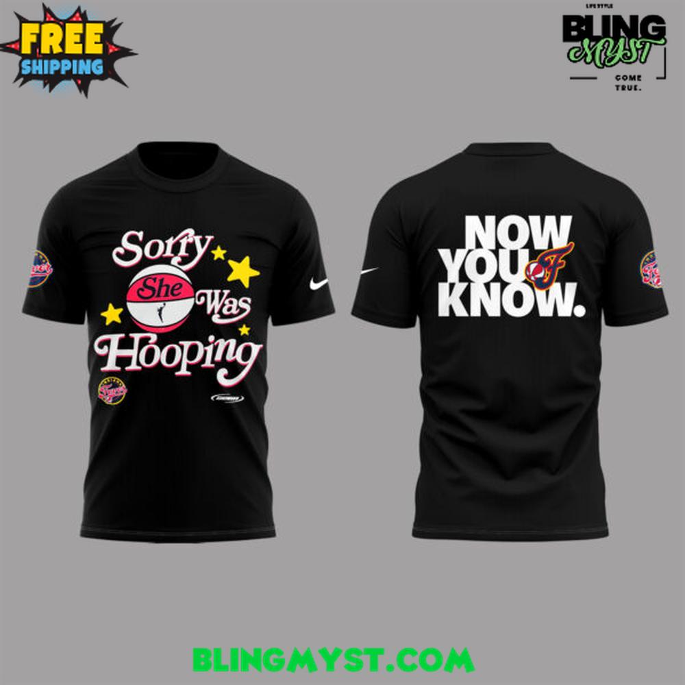 Sorry She Was Hooping Indiana Fever T-Shirt Sorry She Was Hooping Indiana Fever T-Shirt