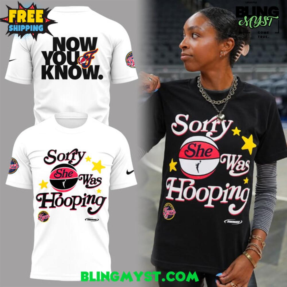Sorry She Was Hooping Indiana Fever T-Shirt Sorry She Was Hooping Indiana Fever T-Shirt