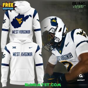 Special West Virginia Football 2025 White Hoodie 2025