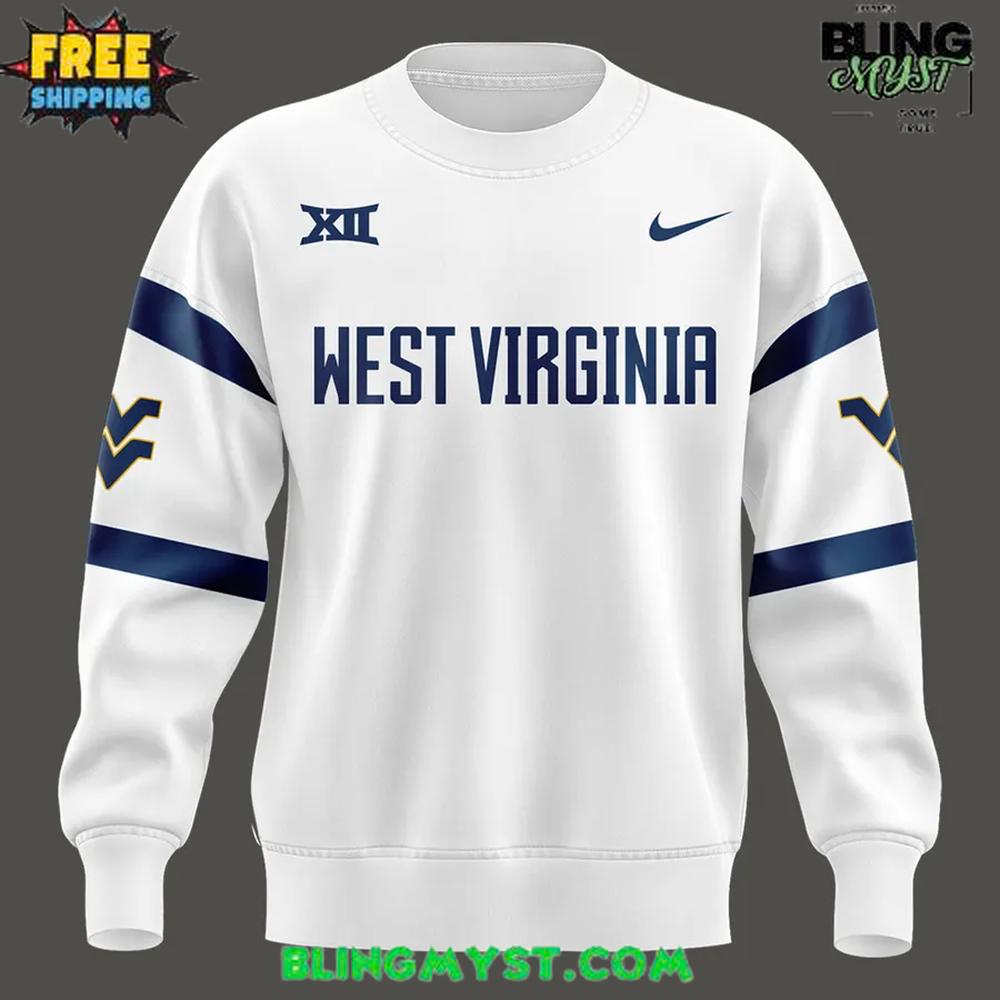 Special West Virginia Football White Sweatshirt 2025 Special West Virginia Football White Sweatshirt 2025