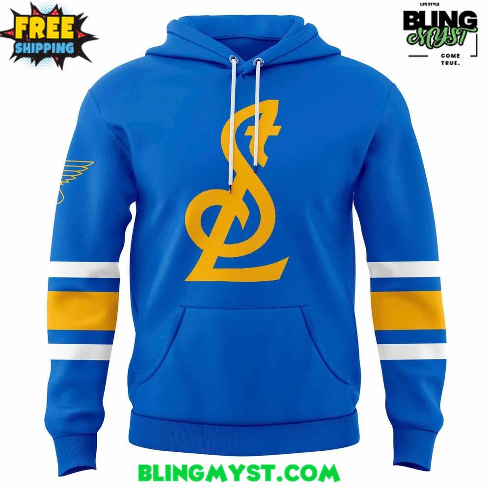 St. Louis Blues Series Six STL Logo Colorblock Special Hoodie St. Louis Blues Series Six STL Logo Colorblock Special Hoodie