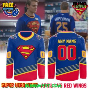 St. Louis Blues x Super Hero Night 2025 Hockey Jersey