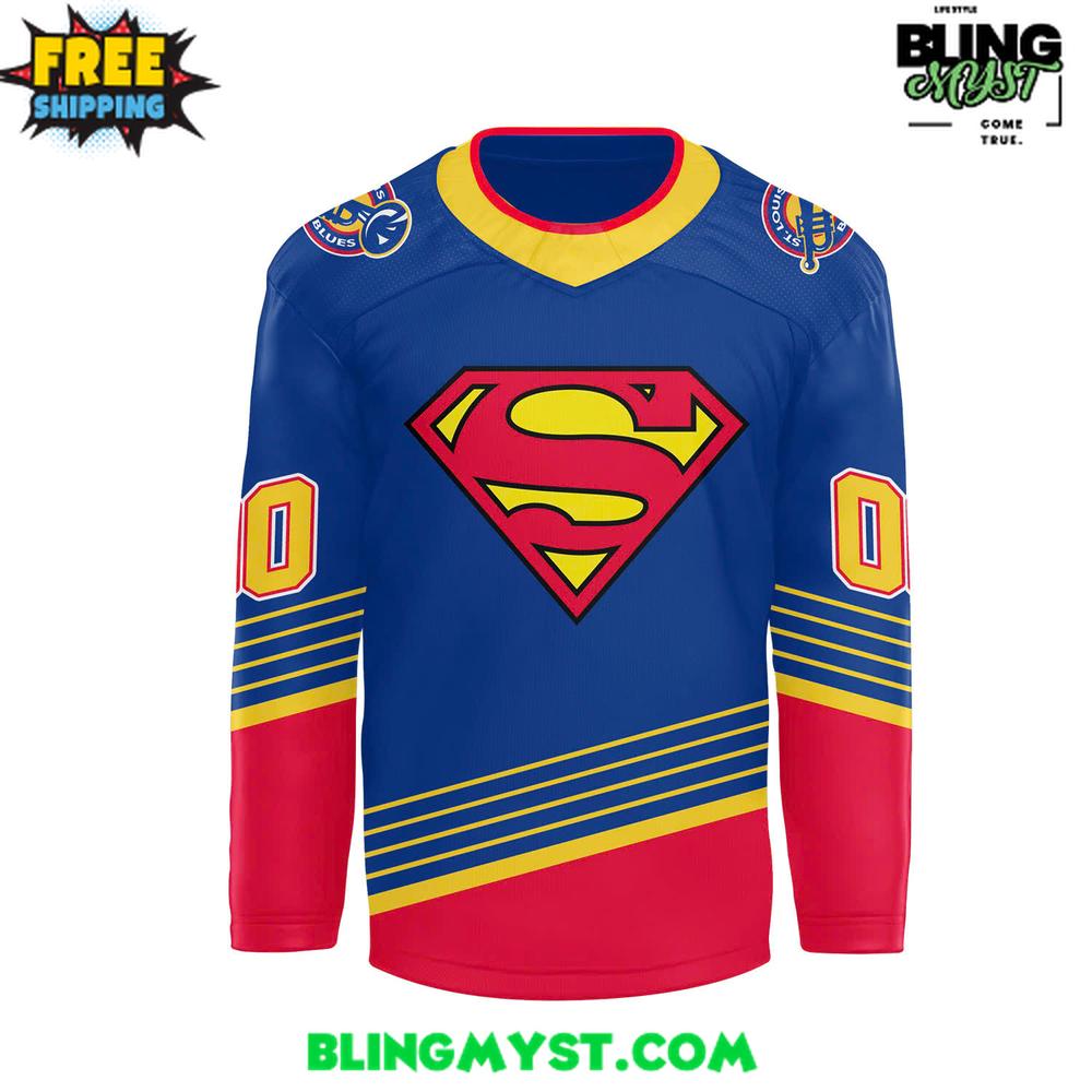 St. Louis Blues x Super Hero Night 2025 Hockey Jersey St. Louis Blues x Super Hero Night 2025 Hockey Jersey