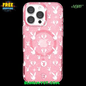 Velvet Caviar Playboy Pink Bunny Glitter iPhone Case