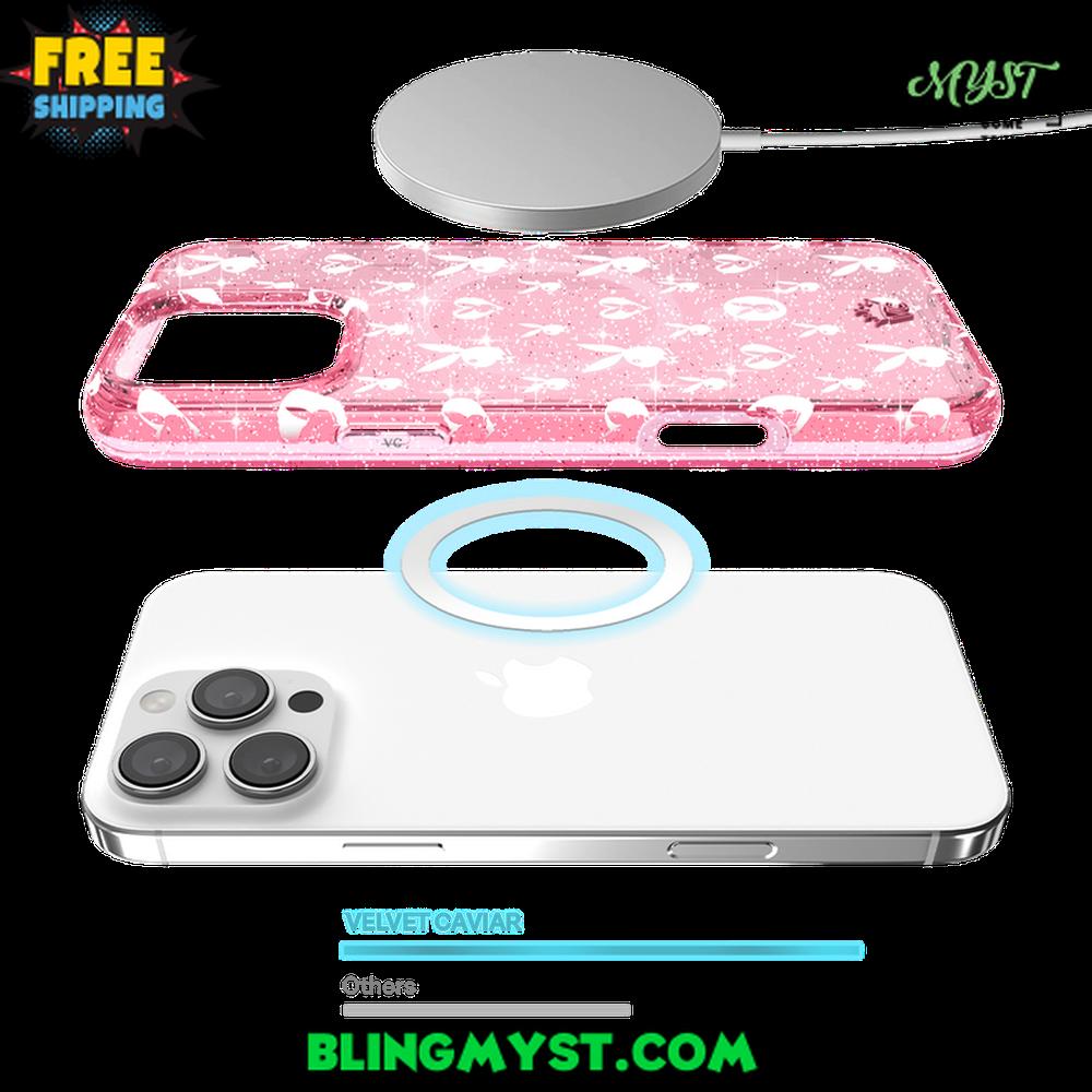 Velvet Caviar Playboy Pink Bunny Glitter iPhone Case Velvet Caviar Playboy Pink Bunny Glitter iPhone Case