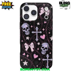 Velvet Caviar Pretty Punk Skulls iPhone Case