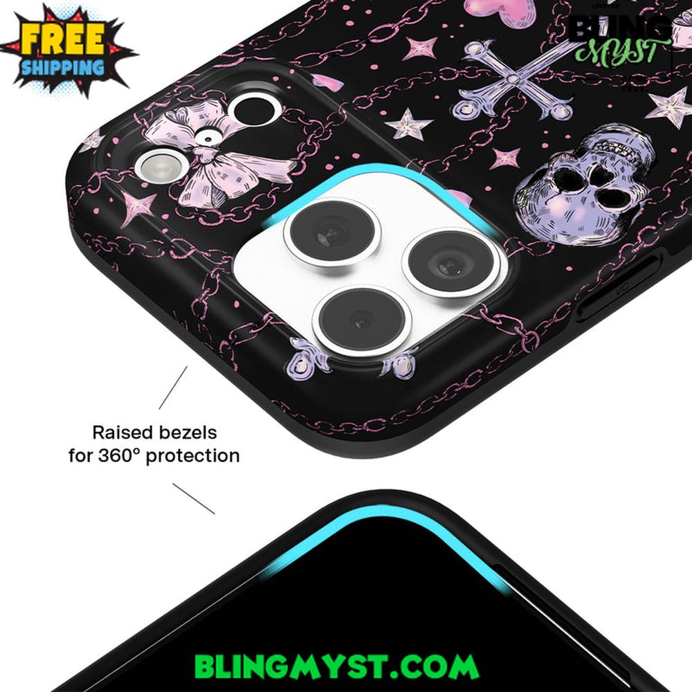Velvet Caviar Pretty Punk Skulls iPhone Case Velvet Caviar Pretty Punk Skulls iPhone Case