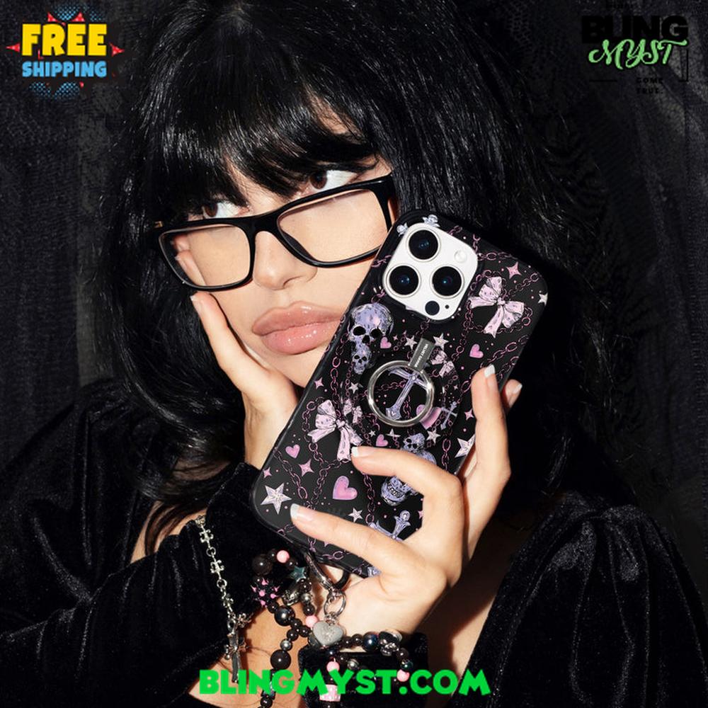 Velvet Caviar Pretty Punk Skulls iPhone Case Velvet Caviar Pretty Punk Skulls iPhone Case