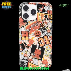 Velvet Caviar Snoopy Halloween Varsity Glitter iPhone Case