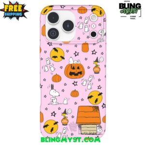 Velvet Caviar Snoopy Pink Pumpkins Halloween iPhone Case