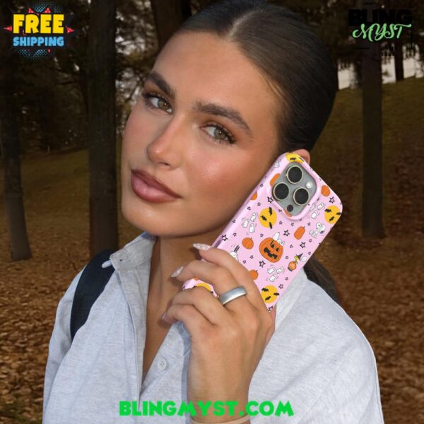 Velvet Caviar Snoopy Pink Pumpkins Halloween iPhone Case