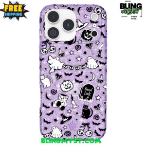 Velvet Caviar Witchy Lilac Glitter Halloween iPhone Case