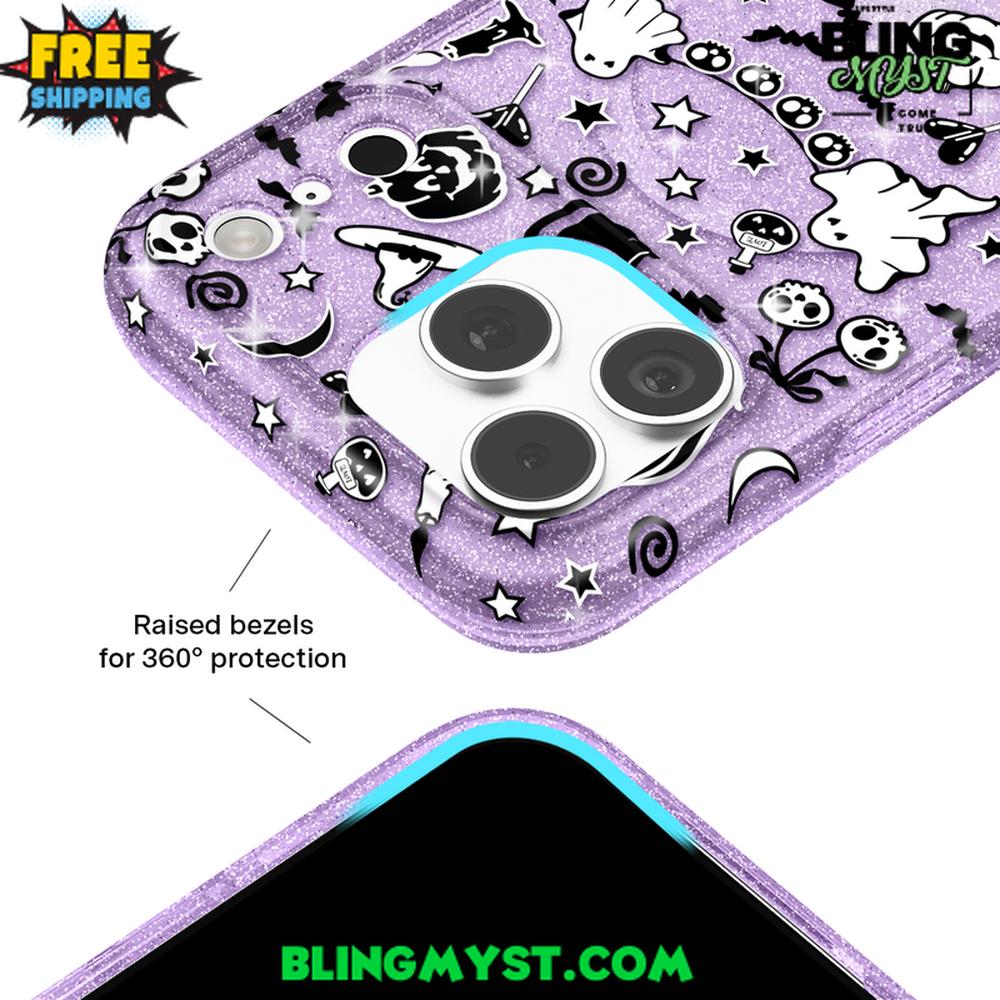 Velvet Caviar Witchy Lilac Glitter Halloween iPhone Case Velvet Caviar Witchy Lilac Glitter Halloween iPhone Case