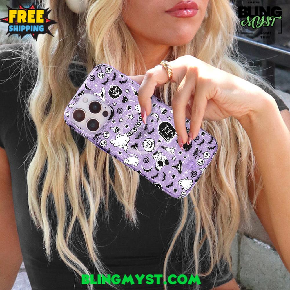 Velvet Caviar Witchy Lilac Glitter Halloween iPhone Case Velvet Caviar Witchy Lilac Glitter Halloween iPhone Case