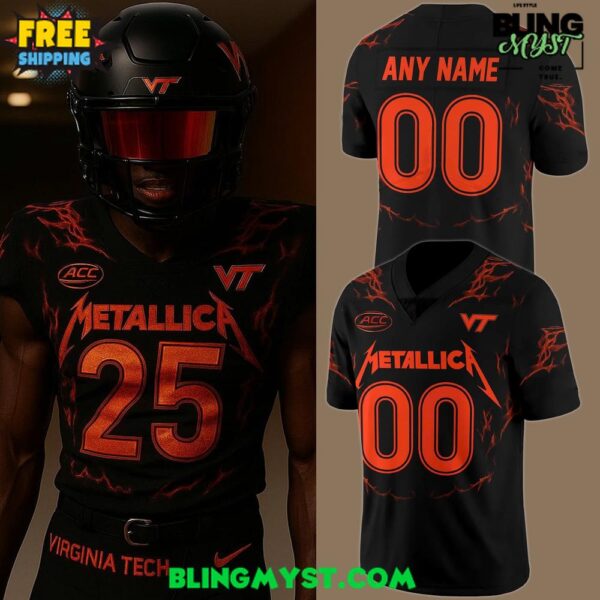 Virginia Tech Hokies x Metallica 2025 Football Jersey