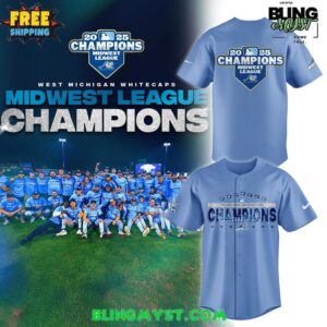 West Michigan Whitecaps Midwest League Champions 2025 Baseball Jersey