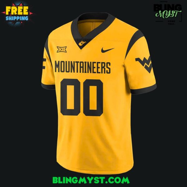 West Virginia Mountaineers Golden Black Limited Edition Football Jersey