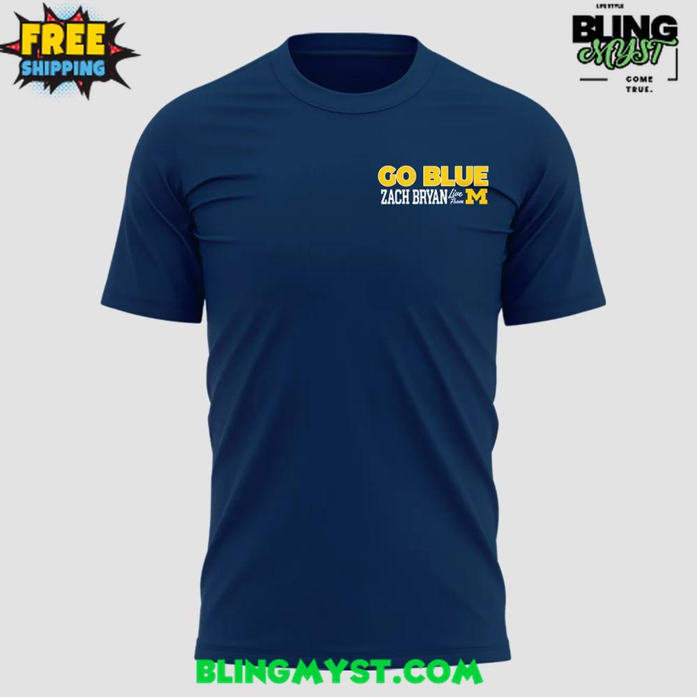 Zach Bryan Go Blue Live From Michigan Stadium Edition T-Shirt Zach Bryan Go Blue Live From Michigan Stadium Edition T-Shirt