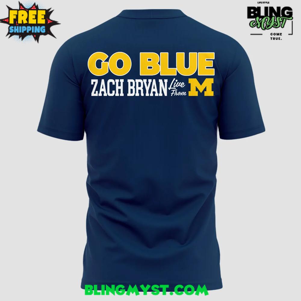 Zach Bryan Go Blue Live From Michigan Stadium Edition T-Shirt Zach Bryan Go Blue Live From Michigan Stadium Edition T-Shirt