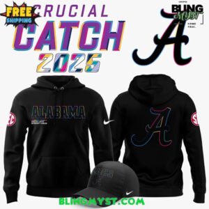 Alabama Crimson Tide Football 2025 Crucial Catch Hoodie