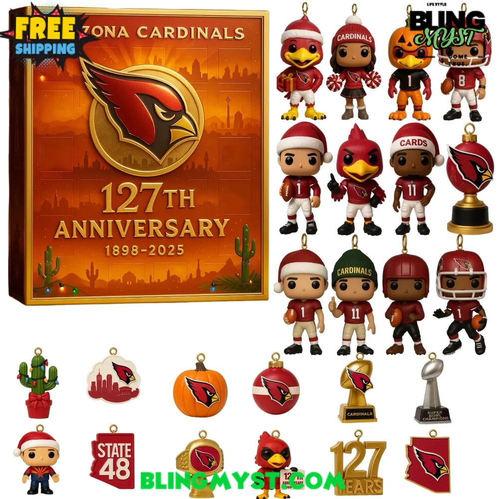 Arizona Cardinals 127TH ANNIVERSARY Christmas Limited Edition Advent Calendar 2025 Arizona Cardinals 127TH ANNIVERSARY Christmas Limited Edition Advent Calendar 2025
