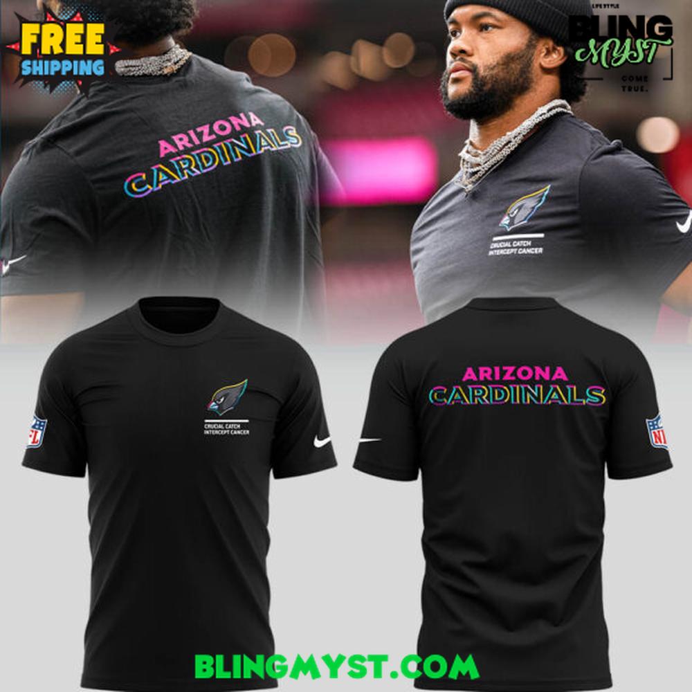 Arizona Cardinals Crucial Catch Intercept Cancer 2025 T-Shirt Arizona Cardinals Crucial Catch Intercept Cancer 2025 T-Shirt