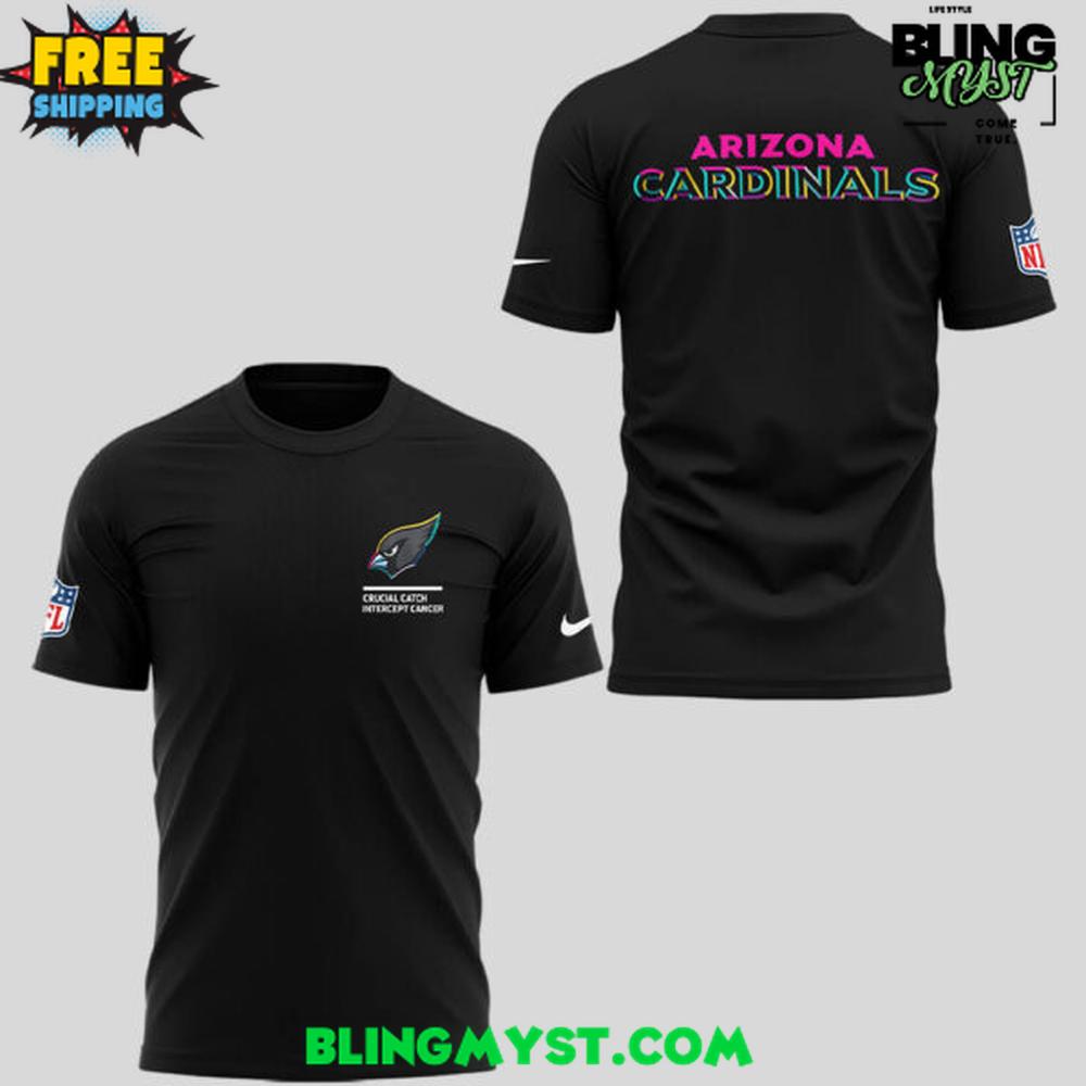 Arizona Cardinals Crucial Catch Intercept Cancer 2025 T-Shirt Arizona Cardinals Crucial Catch Intercept Cancer 2025 T-Shirt