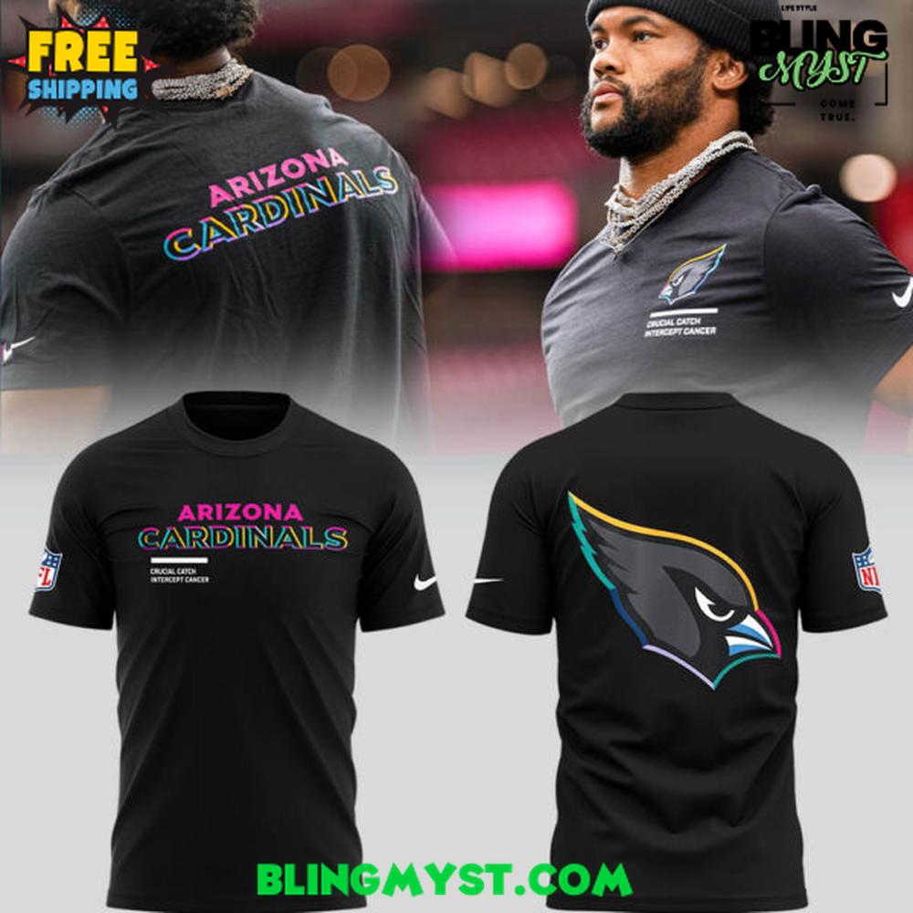 Arizona Cardinals Crucial Catch Intercept Cancer 2025 T-Shirt Arizona Cardinals Crucial Catch Intercept Cancer 2025 T-Shirt