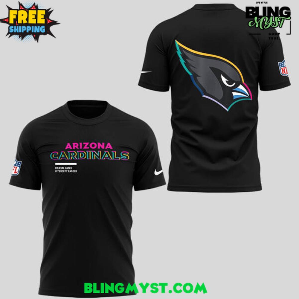 Arizona Cardinals Crucial Catch Intercept Cancer 2025 T-Shirt Arizona Cardinals Crucial Catch Intercept Cancer 2025 T-Shirt