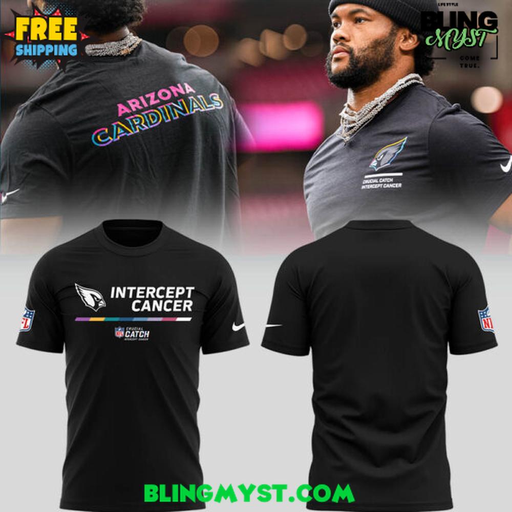 Arizona Cardinals Crucial Catch Intercept Cancer 2025 T-Shirt Arizona Cardinals Crucial Catch Intercept Cancer 2025 T-Shirt