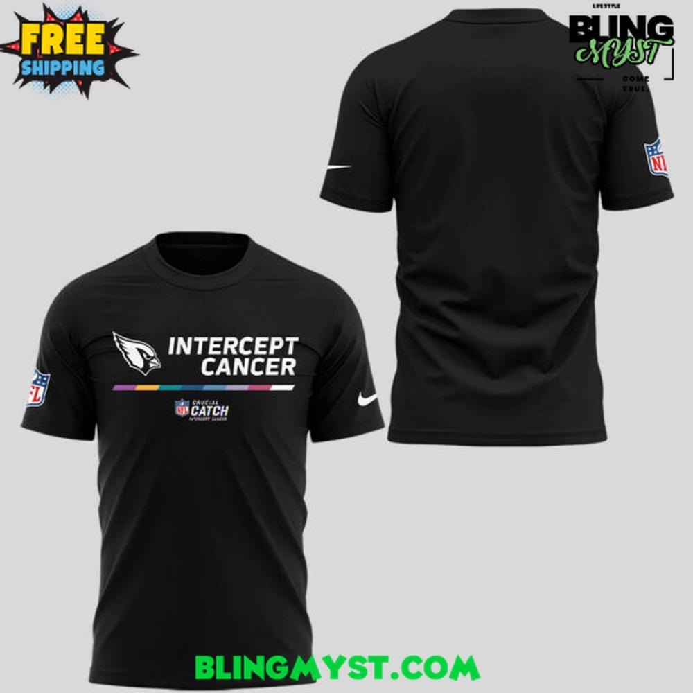 Arizona Cardinals Crucial Catch Intercept Cancer 2025 T-Shirt Arizona Cardinals Crucial Catch Intercept Cancer 2025 T-Shirt