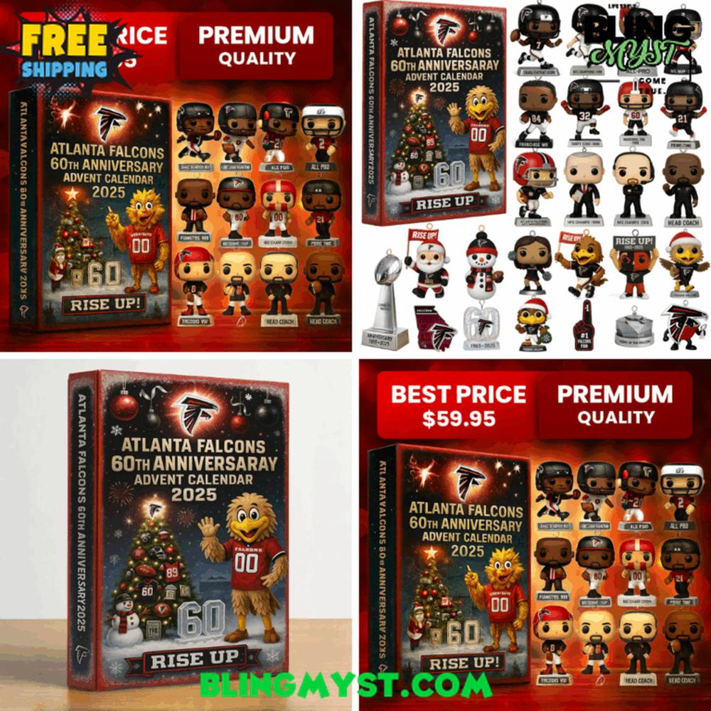 Atlanta Falcons 60TH ANNIVERSARY Christmas Limited Edition Advent Calendar 2025 Atlanta Falcons 60TH ANNIVERSARY Christmas Limited Edition Advent Calendar 2025