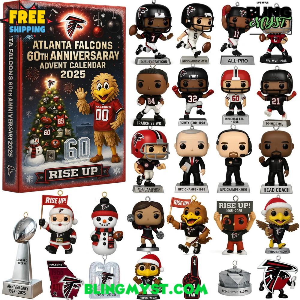 Atlanta Falcons 60TH ANNIVERSARY Christmas Limited Edition Advent Calendar 2025 Atlanta Falcons 60TH ANNIVERSARY Christmas Limited Edition Advent Calendar 2025