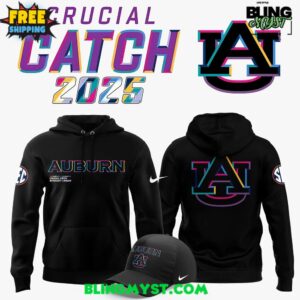 Auburn Tigers Crucial Catch Intercept Cancer 2025 Hoodie